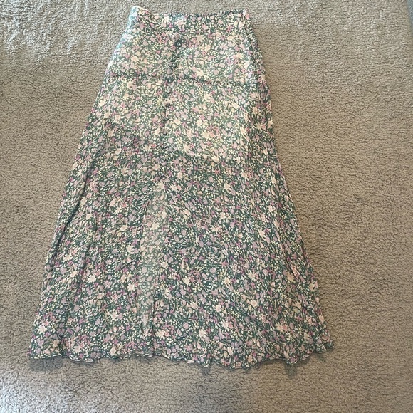 Forever new Bronte Button Front Midi Skirt meadow ditsy Size 8 - Picture 9 of 9